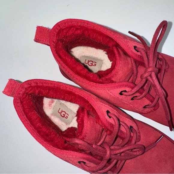 UGG Neumel II Boot Samba Red Suede Leather Ankle Booties USA 9 women’s 42 - Picture 8 of 11